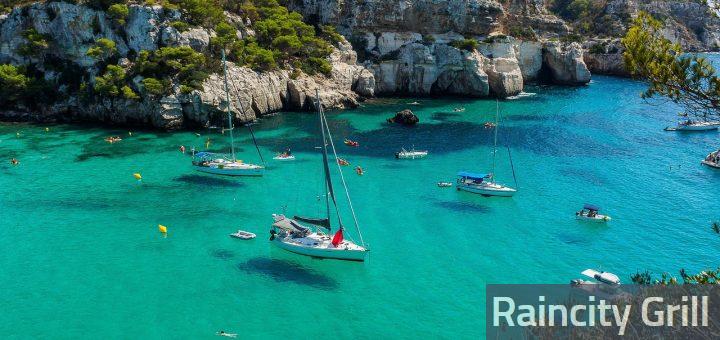 cala macarella, minorca, mar mediterrano